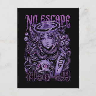 No Escape Cyber Goth Angel Postcard