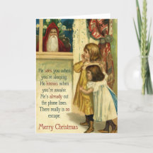 No escape - funny vintage Christmas card