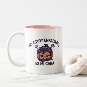 No Estoy Enfadado, Es Mi Cara Two-Tone Coffee Mug