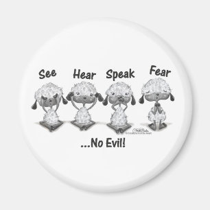 No Evil Lambs Magnet