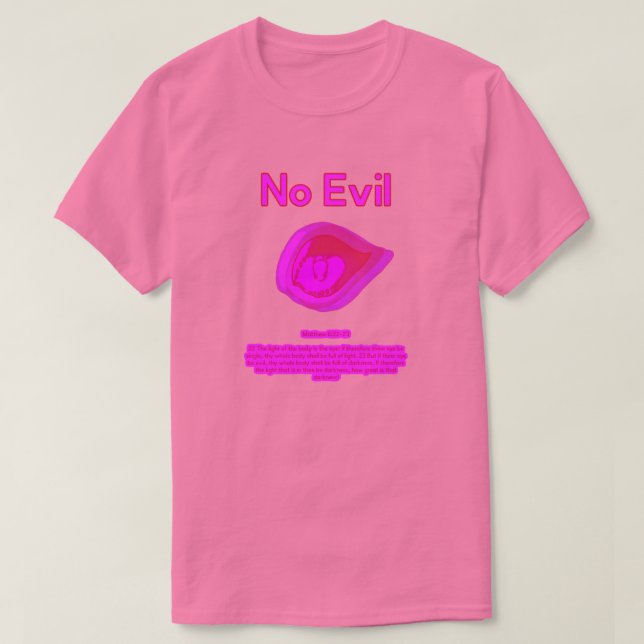 No Evil - Tahitian Sunset Logo-  T-Shirt (Design Front)