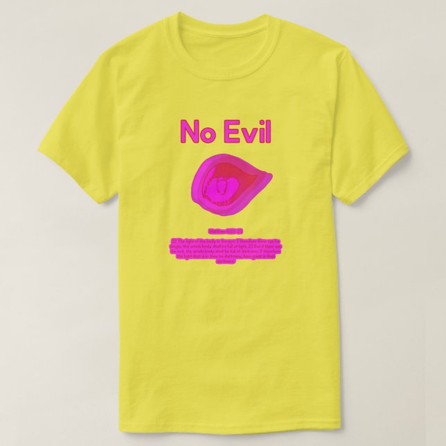 No Evil - Tahitian Sunset Logo-  T-Shirt (Design Front)