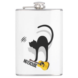 No Excuse Cat Per Tea Mug Hip Flask