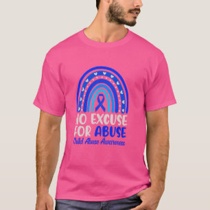 No Excuse For Abuse Child Abuse Prevention Awarene T-Shirt