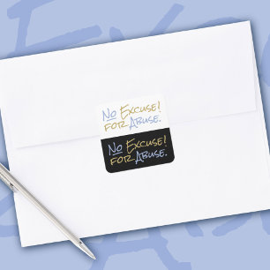 No Excuse for Abuse Toxic Abuse Awareness Square Sticker