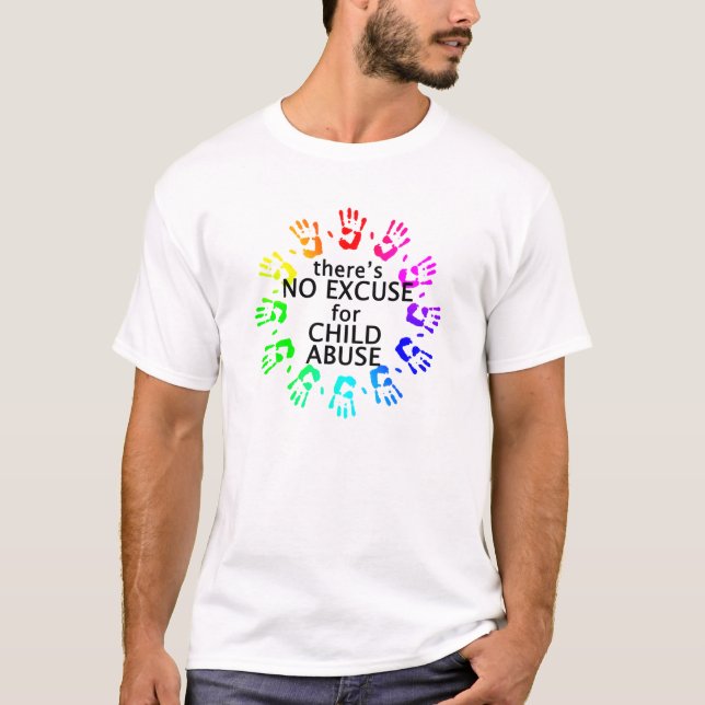 No Excuse for Child Abuse T-Shirt (Front)