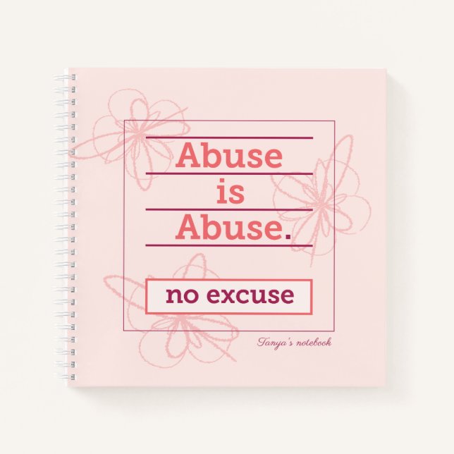 No Excuse for Emotional Narcissistic Abuse Healing Notebook (Front)