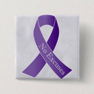 No Excuses Domestic Violence Verbal Abuse 15 Cm Square Badge