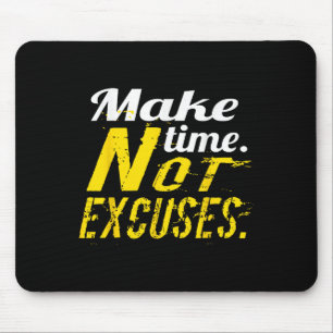 No Excuses Gym & Fitness Workout Motivation Sh Mouse Pad