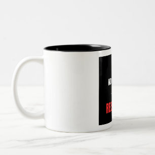No Excuses Just Results Powerlifting Gym Motivatio Two-Tone Coffee Mug