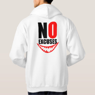 No Excuses Motivation Typography Design Hoodie