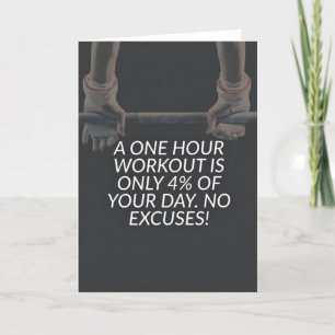 No Excuses - Workout Motivational Card