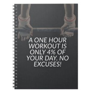 No Excuses - Workout Motivational Spiral Notebook