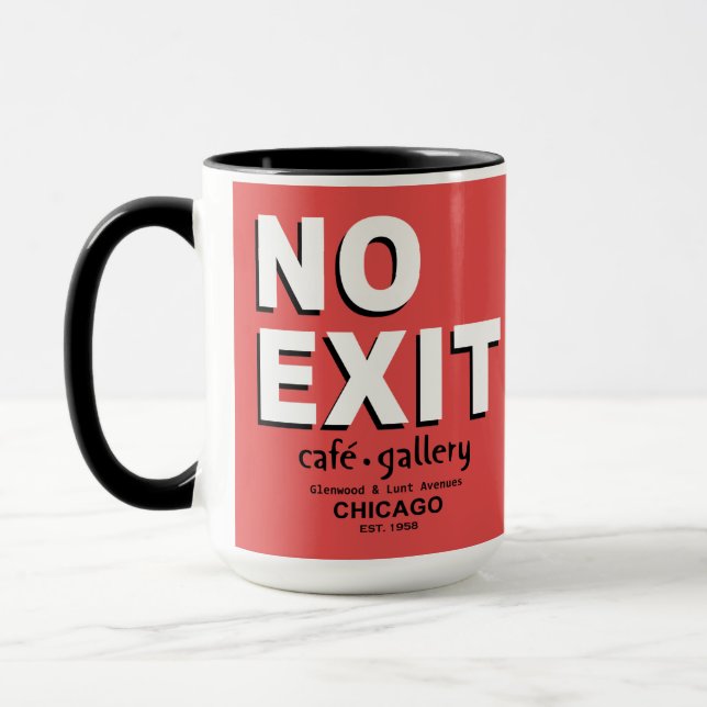 No Exit Café, Gallery, Chicago. EST. 1958 Mug (Left)