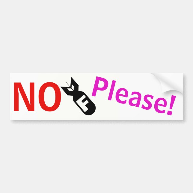 No F-Bomb Please! sticker (Front)