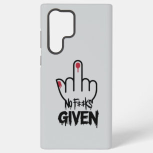 No F***s Given" Minimalist Middle Finger Design Samsung Galaxy Case