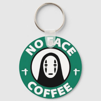No Face Coffee Logo Key Ring
