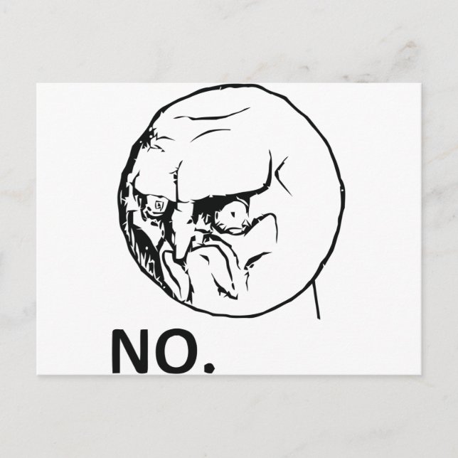 NO! face Postcard (Front)
