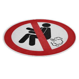 NO Farting ⚠ Funny Thai Toilet Sign ⚠ Cutting Board