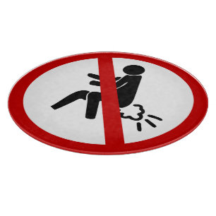 NO Farting ⚠ Funny Thai Toilet Sign ⚠ Cutting Board