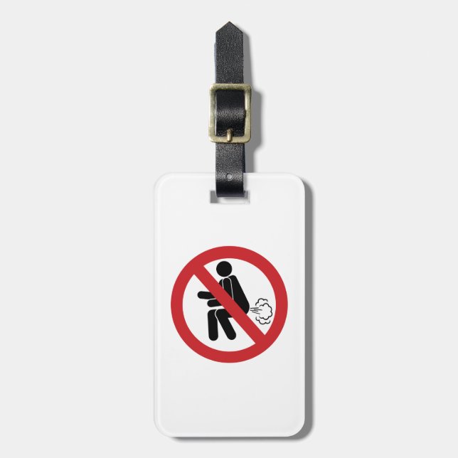 NO Farting ⚠ Funny Thai Toilet Sign ⚠ Luggage Tag (Front Vertical)