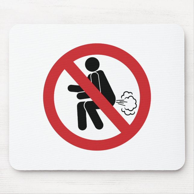 NO Farting ⚠ Funny Thai Toilet Sign ⚠ Mouse Pad (Front)