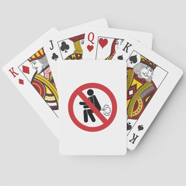 NO Farting ⚠ Funny Thai Toilet Sign ⚠ Playing Cards (Back)