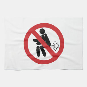 NO Farting ⚠ Funny Thai Toilet Sign ⚠ Tea Towel