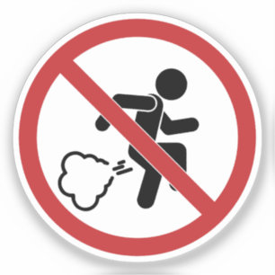 No Farting Prohibition Sign