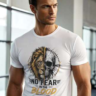 No Fear In The Blood Lion Skull T-Shirt | Savage