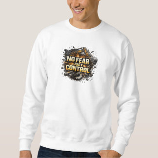 No Fear Just Control Excavator Operator Sweatshirt
