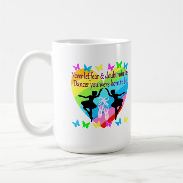 NO FEAR JUST FAITH DANCER DREAMS COFFEE MUG (Left)