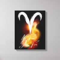 'No Fear, Just Fire' Aries Astrology Lovers Black
