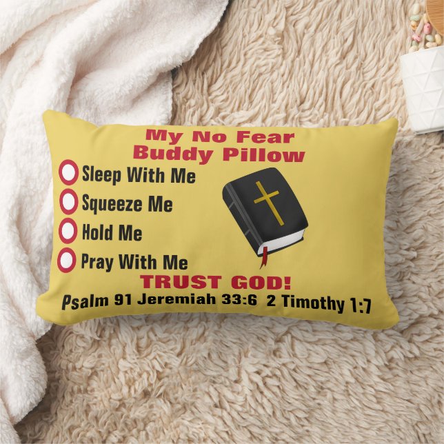 No Fear -  Lumbar Pillow 13" x 21" (Blanket)