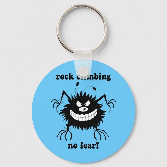 no fear rock climbing key ring (Front)