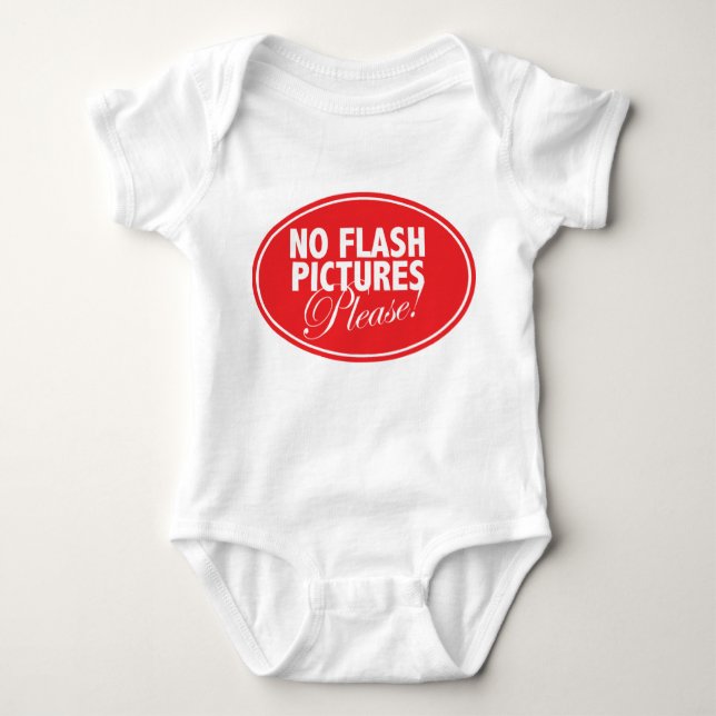 no flash photography baby bodysuit (Front)