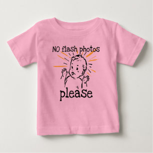 No Flash Photos Baby T-Shirt