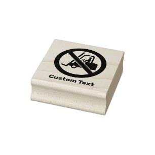 No Fork Lifts Sign Rubber Stamp