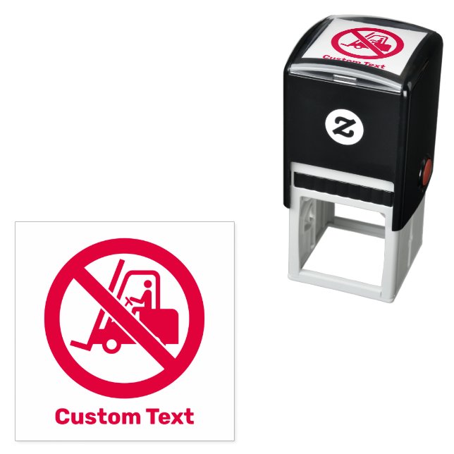 No Fork Lifts Sign Self-inking Stamp (In Situ)