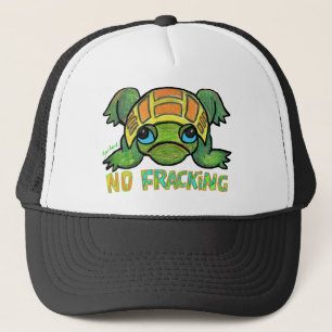 NO FRACKING TURTLE Baseball Cap