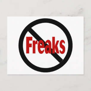 No Freaks Postcard