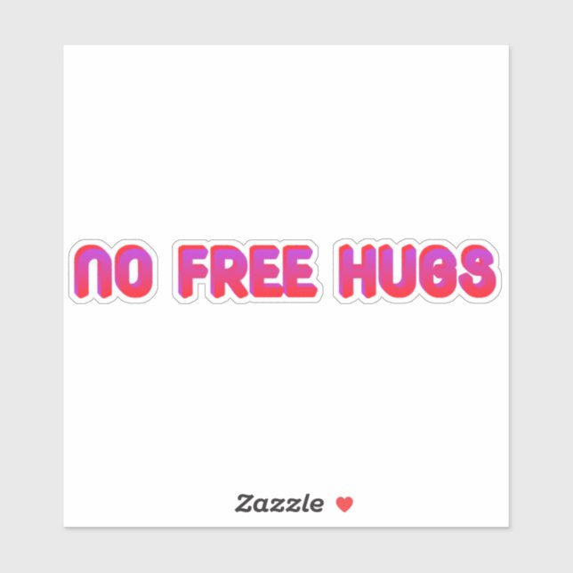 No free hugs sticker (Sheet)