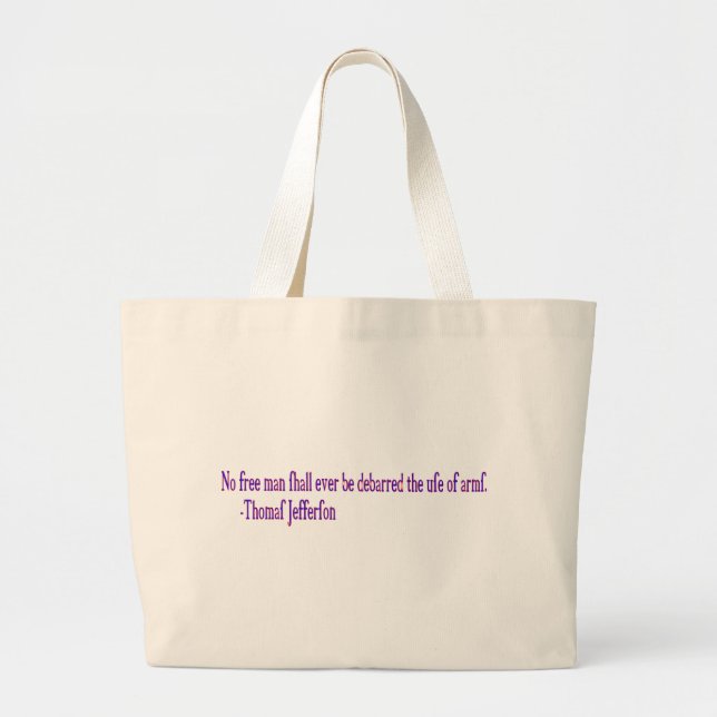 No free man shall ever be debarred.. large tote bag (Front)