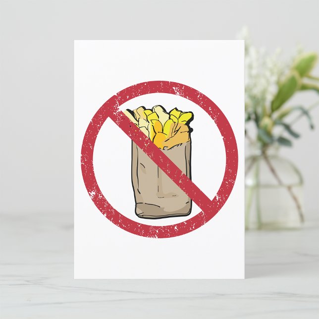 No Fries Sign Invitation (Creator Uploaded)
