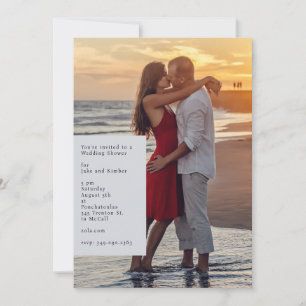 No Frills Photo Wedding Shower Invitation
