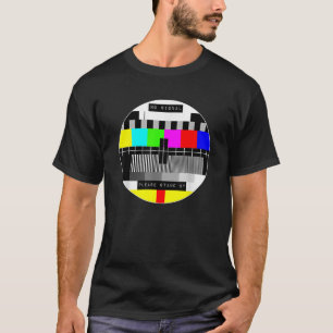 No Funny Signal Television Screen Colour Bars Humo T-Shirt
