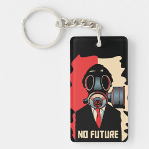 No Future Noir: The Gas Masked Man Key Ring
