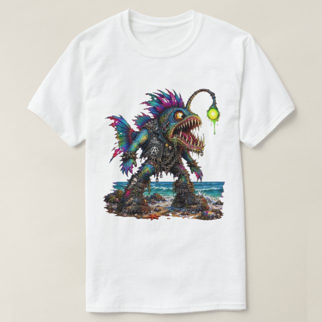 No Future Punk Anglerfish T-Shirt (Design Front)