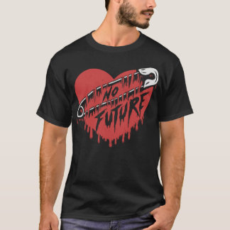 No Future Safety Pin Heart Punk Rock Grunge T-Shirt
