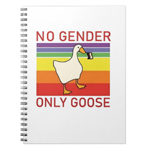 No Gender Only Goose Non Binar LGBTQ Notebook